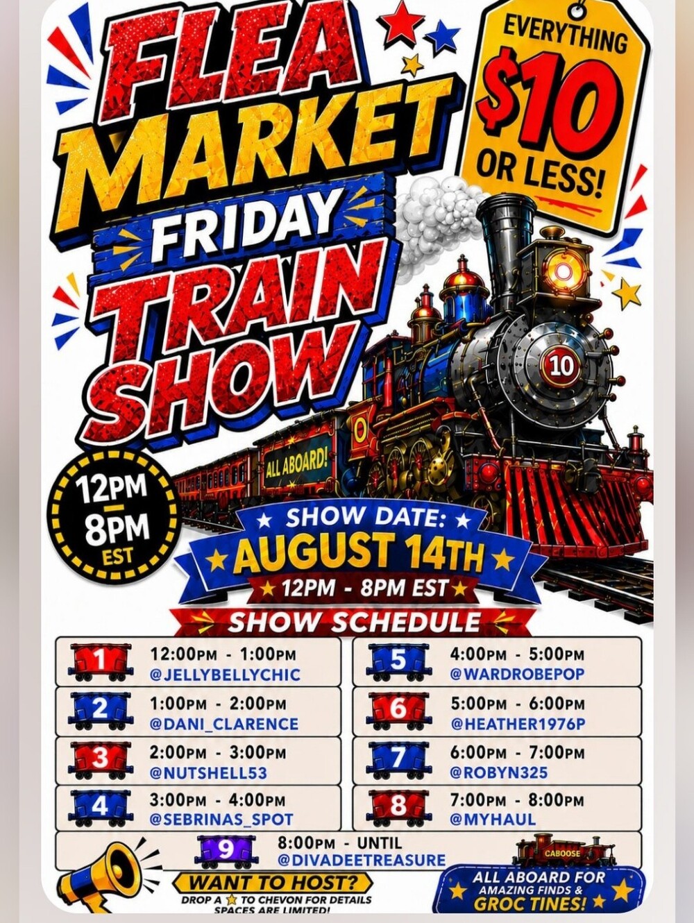 8/14@ - Flea Market Friday - Everthing $10 Or Less - No Clothes